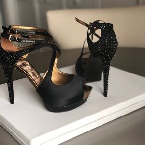 Sam Edelman -Black Satin Heel